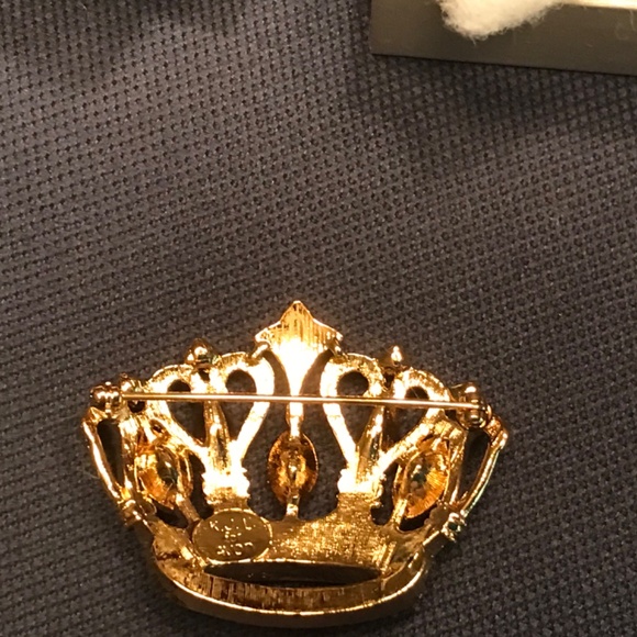 Vintage Kenneth Jay Lane KJL Crown Pin Brooch Avon NIB - Picture 5 of 6